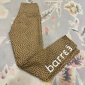 Barre3 Women's Performance High-Waisted Leggings Cinnamon Dot Size S